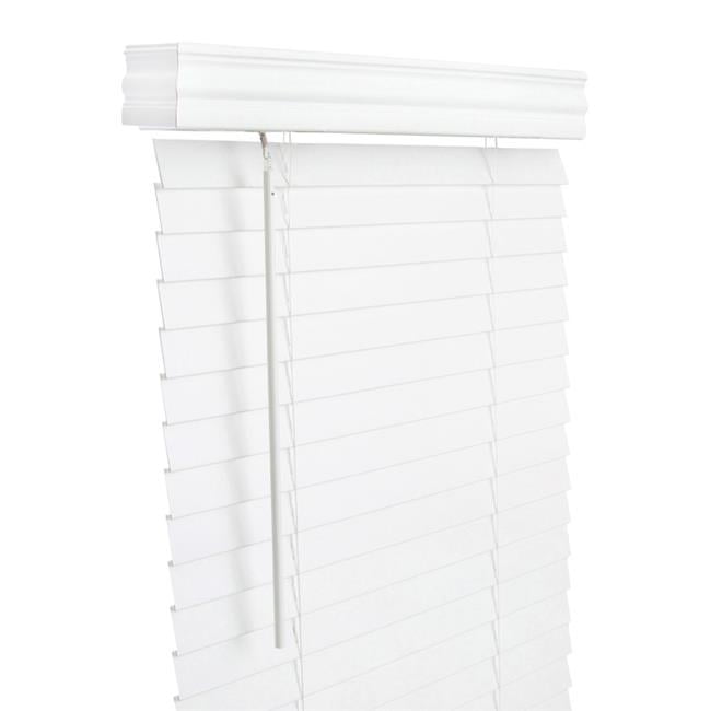 Living Accents 5005739 Faux Wood 2 in. Mini-Blinds, 27 x 60 in. White ...