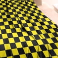 thumbnail image 3 of Yellow and Black Checkered Pattern Blanket,Comfortable Soft Flannel Throw Blanket,All Season,Warm Lightweight Blankets for Sofa Bed Couch Living Room Chair,40"x50", 3 of 4