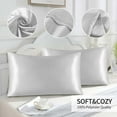 thumbnail image 3 of KCEHTA Silk Pillow Cases, Satin Pillowcase for Hair and Skin, Elegant Satin Pillow Case Cover Soft Smooth Breathable Cooling Pillow Cases for Couch Sofa Bedroom Living Room Home Decor, 3 of 7