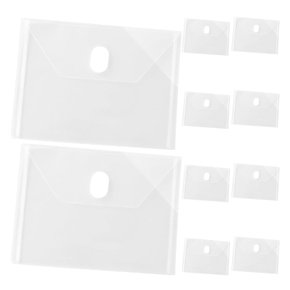 24pcs Clear Plastic Document Storage Bags for Receipts File Organizer Waterproof for Office Cash and Travel Use