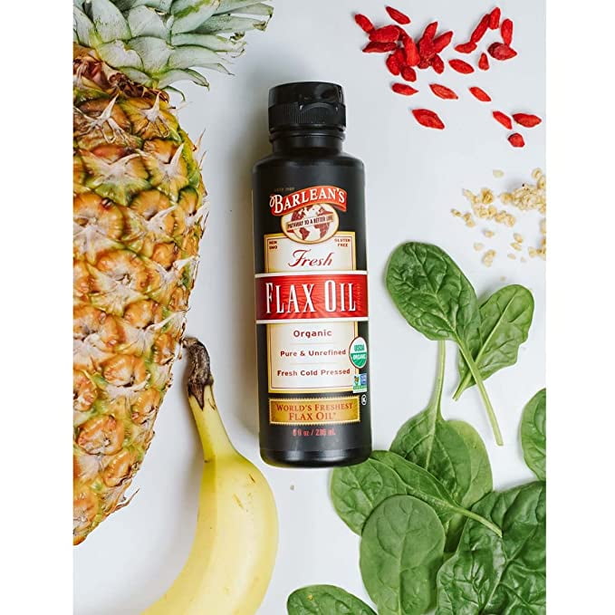 Barlean's Organic Fresh Flaxseed Oil - Omega-3 Fatty Acids for Improving  Heart Health - Vegan, USDA Organic, Non-GMO, Gluten Free (16 oz) -  