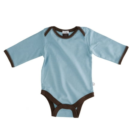 

Babysoy Solid Soft Basic Long Sleeve Bodysuit Ocean (3-6M Blue)