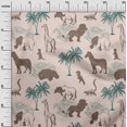 thumbnail image 3 of oneOone Cotton Cambric Light Beige Fabric Tropical Animal Fabric For Sewing Printed Craft Fabric By The Yard 42 Inch Wide, 3 of 4