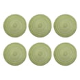 thumbnail image 1 of Juego de posavasos circulares Cateissary manteles individuales de algodón y posavasos cocina refrescante 6 piezas Verde 38cm, 1 of 6