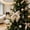 63#Beige, variant on Christmas Sequined Velvet Bow Ornament, Gradient Glitter Bow for Tree and Fireplace Decoration, Wrinkle Resistant Hanging Bow for Party and Wedding, Reusable Holiday Bow Decor Gift