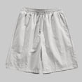 thumbnail image 3 of IYTR Men's Shorts Elastic Waist Drawstring Solid Color Shorts Summer Casual Beach Outdoor Sweatpants (Gray,S), 3 of 8