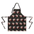 thumbnail image 2 of Pioneer Flower Floral Print Pattern Apron for Women and Men, Cotton Linen Waterproof with Pockets, Adjustable, 33x27 Inch for Kitchen, Gardening, BBQ, Salon, 2 of 6