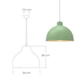 thumbnail image 2 of Lampara de techo colgante decorativo Macaron retro 36 cm de diámetro ilios innova Verde, 2 of 9