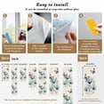 thumbnail image 6 of Non-Adhesive Static Cling Window Tint, Turquoise Floral Window Privacy Film Frosted, Spring Pastoral Flowers Butterfly Beige Insulated Windows Frosted Films for Living room, 35.4 x 78.7 Inches, 6 of 9