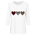 thumbnail image 4 of Valentines Day Shirt for Women, Graphic Tees Valentines, 3/4 Sleeve T Shirts Fashionable Women's Pullover Blouse Printed Casual Crew Neck 3/4 Sleeves Top, 4 of 4