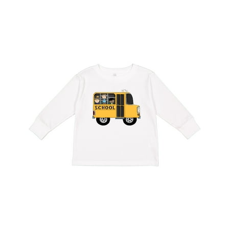 

Inktastic School Bus Gift Toddler Boy or Toddler Girl Long Sleeve T-Shirt