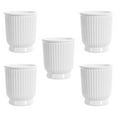 thumbnail image 4 of Vsenkes 5 Pieces Self Watering Plant Pots Desk Planters for Restaurant Balcony Patio White 10.8x12cm, 4 of 9