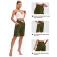 thumbnail image 3 of SPECIAL MAGIC Women’s Cotton Bermuda Sweat Shorts 10" Knee-Length Athletic Shorts with Pockets for Workout Lounge Sports, 3 of 7