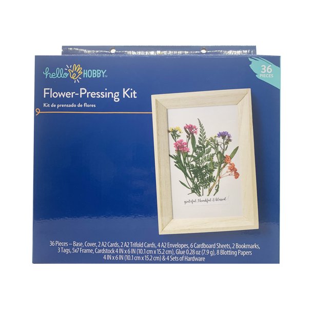 Hello Hobby Multicolor Flower Pressing Kit, 36 Pieces Adult, Unisex