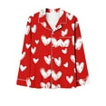 thumbnail image 4 of FDGIU Valentine's Day Pajamas for Women Set - Long Sleeve Button Up Pj’s Comfy Loungewear, 4 of 6