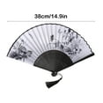 thumbnail image 3 of Vintage Handheld Folding Fan – Portable Silk Wedding Accessory for Summer, Cosplay & Cultural Events | Compact Travel Fan with Tassel Decor, 3 of 6