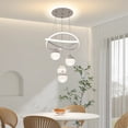 thumbnail image 2 of Modern LED Chandeliers Black/Golden 3-Color Dimmable Pendant Light for Kitchen Island, Dining Room, Living Room, Contemporary Hanging Ceiling Light, Adjustable Height, Perfect for Modern Home Decor, 2 of 12