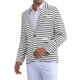 thumbnail image 4 of CHAQUETA DEPORTIVA A RAYAS INSPIRADA EN CHIC PARA HOMBRES, AJUSTE CLÁSICO, BLAZERS FORMAL DE UN SOLO BOTÓN, 4 of 6