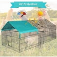 thumbnail image 4 of BestPet 87" X 41"Large Metal Chicken Coop Run Enclosure Pen, Waterproof Cover Outdoor Backyard Farm Cage Crate Pet Playpen Exercise Pen for Rabbit, 4 of 7
