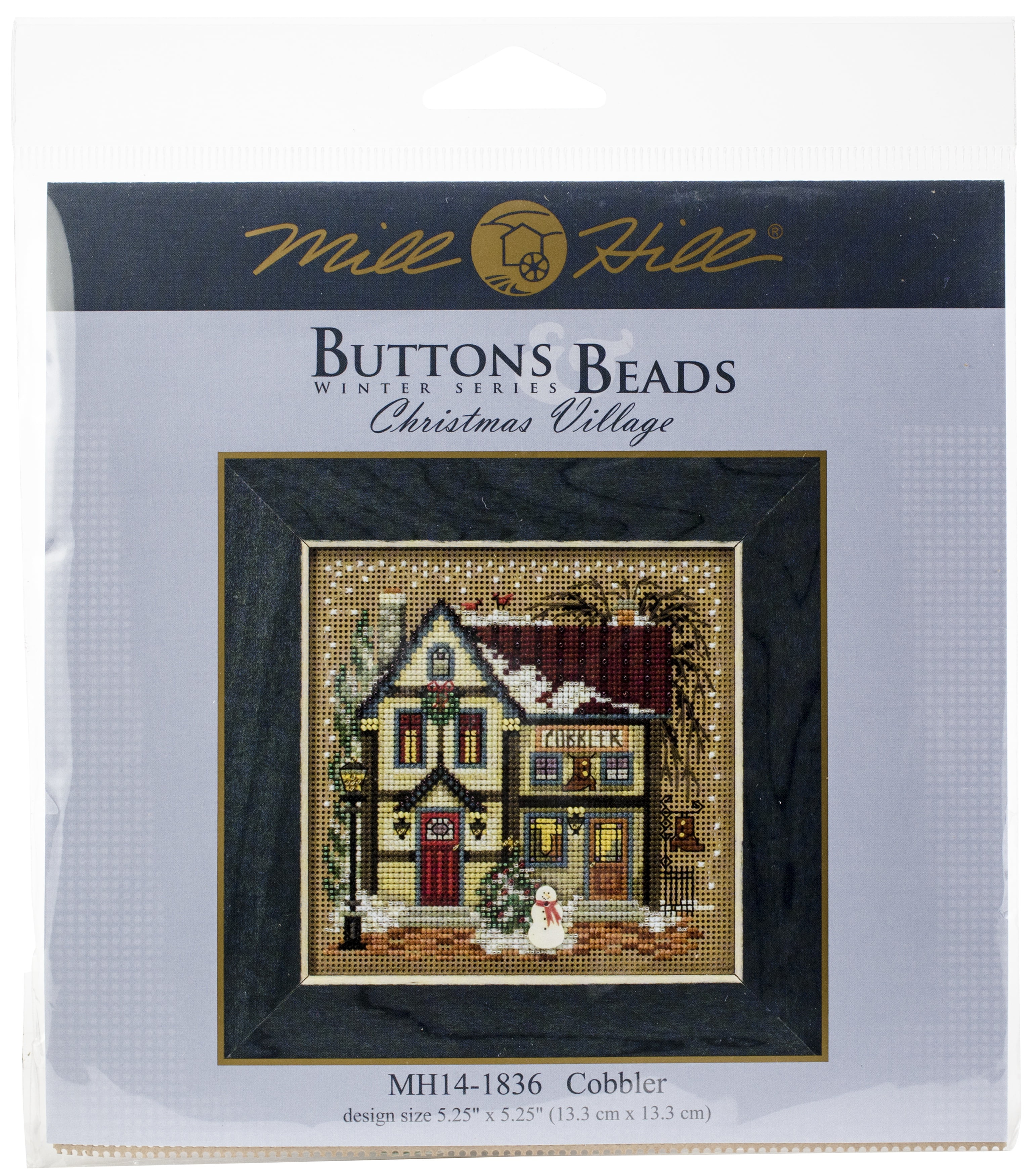 Mill Hill Counted Cross Stitch Kit 5.25"X5.25"Christmas Village