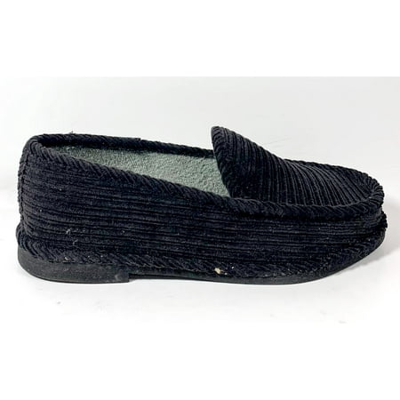 

Slippers International Men s Corduroy Black Loafer 3710 - Size 6W