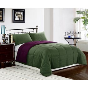 Twin Blue Green Reversible Comforter Set Walmart Com