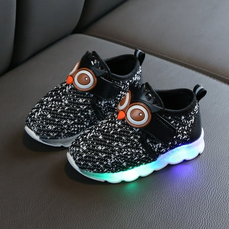 

YOHOME Infant Toddler Baby Girls Boys Cute Cartoon LED Luminous Sport Shoes