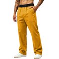 thumbnail image 2 of Men's Lightweight Quick Dry Hiking Running Pants Outdoor Sports Breathable Zipper Pockets Athletic Workout Pants Orange M, 2 of 7