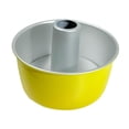 thumbnail image 1 of Molde para pastel Angel Food, redondo, antiadherente, con base desmontable y hueco. Amarillo, 1 of 9