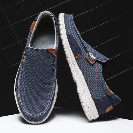 

Men‘s Canvas Loafer Shoes Breathable Lightweight Casual Slip On Shoes