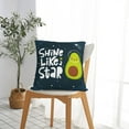 thumbnail image 5 of Pofeuu Avocado in Space1 Print Double-sided plush pillowcase Square Throw Pillow Covers Pillows Cover for Living Room Bedroom Sofa Couch Cushion Cover（No pillow core）-20"x20", 5 of 7