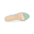 thumbnail image 4 of BLISSFUL STEP Sandales à Talons Aiguilles Transparentes pour Femmes à Bout Ouvert à Enfiler Vert 8, 4 of 7