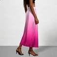 thumbnail image 2 of TaTaai Women's Satin Elastic Waist Maxi Skirt with Drawstring, Solid Color, and Flowy Ankle-Length Silhouette Gift, 2 of 5