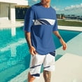 thumbnail image 2 of Mangas de Mano para Hombres, Impresión Hawaiana Suelta Casual, Pantalones Cortos Deportivos de Cintura Elástica Y Set de Blusa, 2 of 5