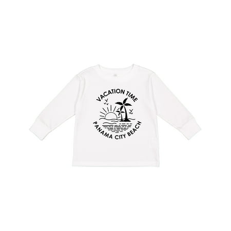 

Inktastic Vacation Time in Panama City Beach Boys or Girls Long Sleeve Toddler T-Shirt