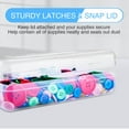thumbnail image 4 of 6 Pack Clear Pencil Box, Plastic Large Capacity Pencil Boxes Plastic Boxes with Snap-tight Lid, Office Supplies Storage Organizer Box, Stackable Design and Stylish,Clear, 4 of 7