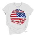 thumbnail image 4 of American Flag Shirts Women 4th of July Crewneck Short Sleeve Patriotic T-Shirt Memorial Day Graphic Tee Independence Day Tops, 4 of 6