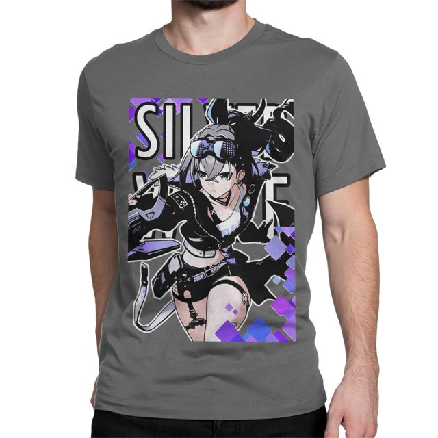 Camisetas Silver Wolf Honkai Star Rail Game Waifu para hombre y mujer, de algodón, con cuello redondo, de manga corta, únicas