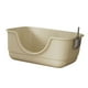 thumbnail image 5 of Caja de arena para mascotas con tapa abierta, arenero portátil para gatos, bandeja antisalpicaduras Blanco, 5 of 9