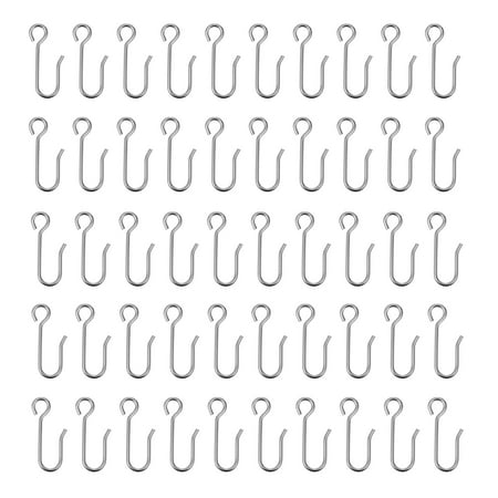 

100Pcs Stainless Steel Curtain Hook Rust-proof S-shaped Curtain Decorative Hooks