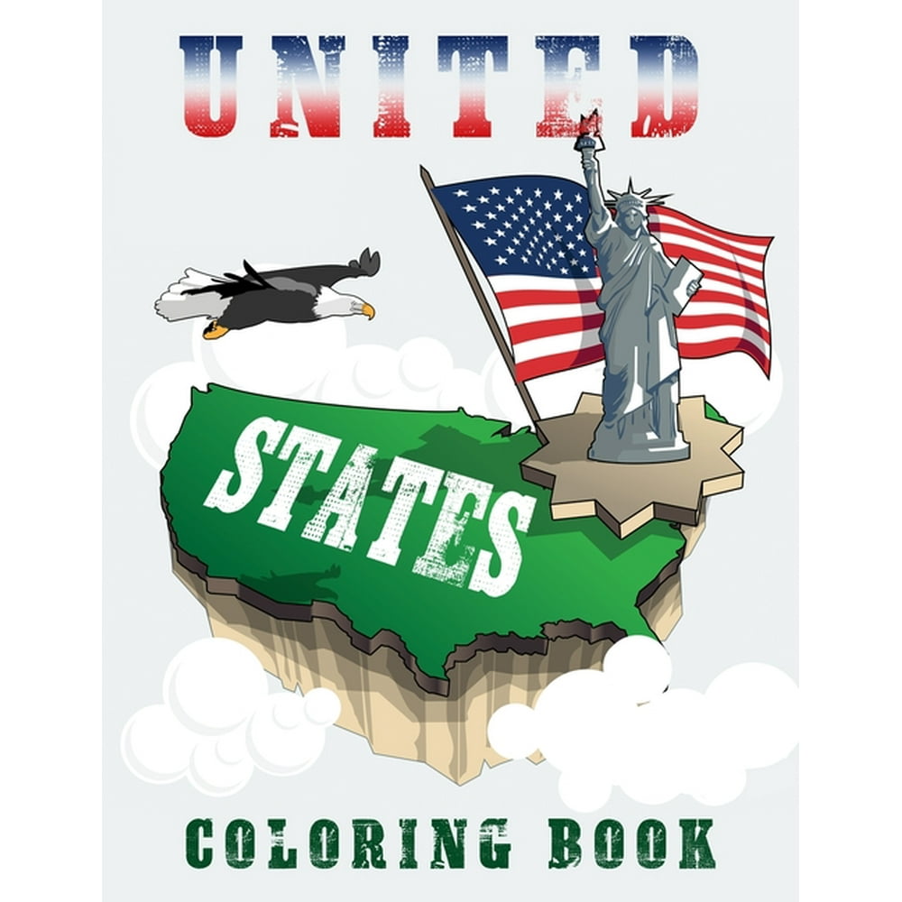 United States Coloring Book Maps of the 50 States of the USA