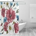 thumbnail image 2 of Coolnut Watercolor Flowers Shower Curtain for Bathroom Modern Bathroom Waterproof Washable Fabric Shower Curtains with 12 Hooks for Hotel Bathroom Bathtubs 60x72 Inch Home Decor, 2 of 6