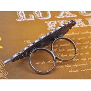 Alilang Adjustable Silvery Crystal Rhinestone Peacock Feather Statement Ring