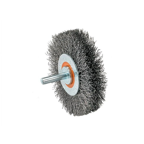 Walter 13C110 Crimped Wire Mounted Brush – ¼ in. 1-3/8 in. Carbon Steel Brush
