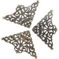 thumbnail image 1 of KAIYANG 50 piezas Esquinas para libros, protección de bordes de metal, 7,6 x 5,6 cm (latón antiguo), 1 of 5