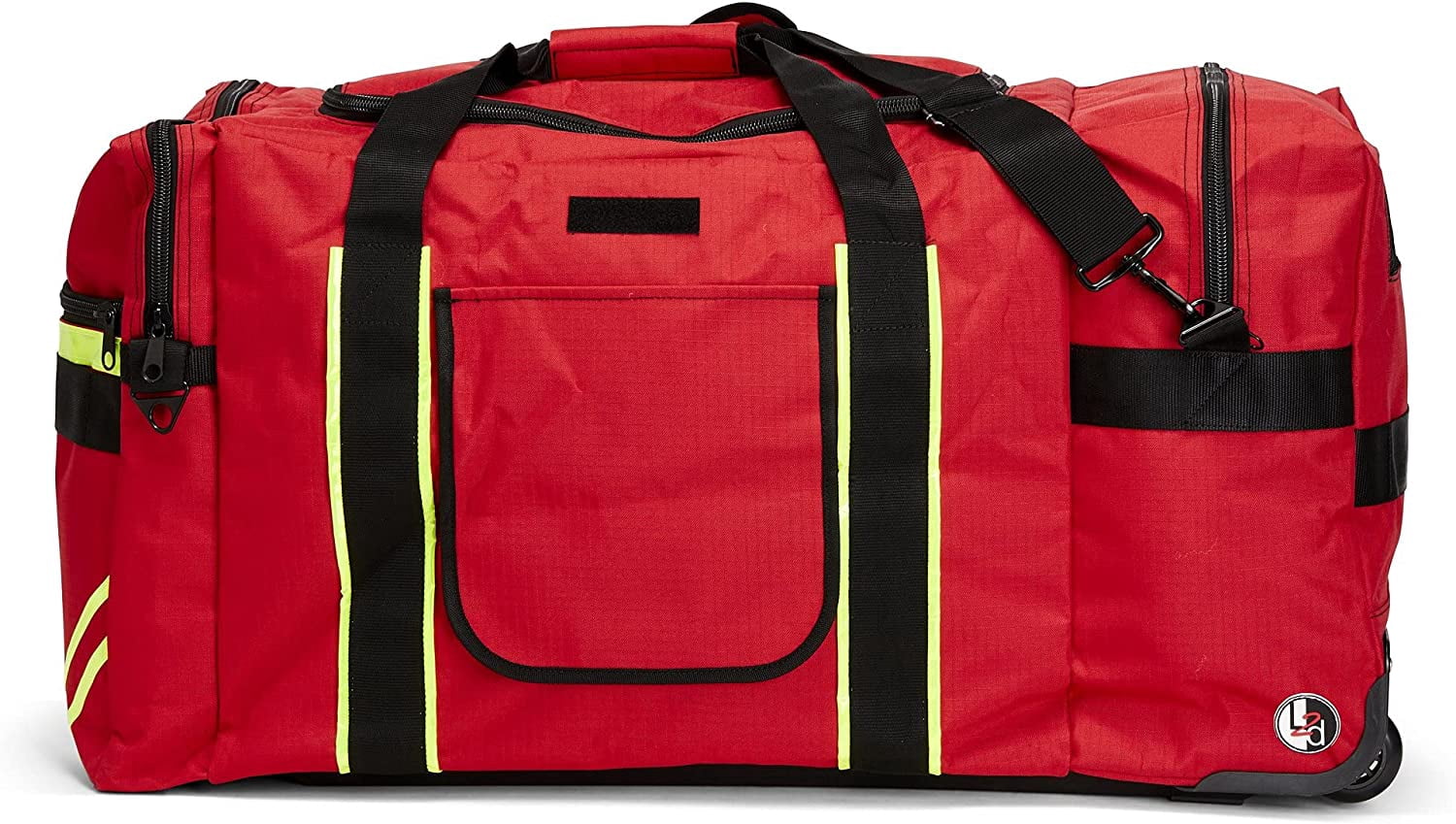 LINE2design Wheeled Firefighter  Jumbo Turnout Gear Bag, Red, 1 Pack