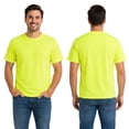 thumbnail image 2 of Hanes Unisex High Visibility T-Shirt, Hi Vis Construction Work Tees (Safety-Green 6 Pack, XL), 2 of 9