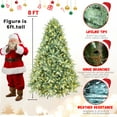 thumbnail image 3 of Blue Flocked Holiday Xmas Tree – 4ft–9ft Artificial Hinged Pine, Unlit or Pre-Lit with Warm White LEDs, Easy Setup & Metal Stand for Indoor Decor HOT STAR FINEST, 3 of 12