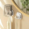 thumbnail image 3 of WHAMVOX 2pcs Self adhesive Wall Toothbrush Holder Mount for Bathroom, 3 of 7