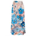 thumbnail image 4 of YUEJUIR Long Skirts for Women Women Floral Print Skirt High Waist Party Beach Pocket Long Maxi Skirt A Line Skirt Boho Skirt (Pink,XXL), 4 of 5
